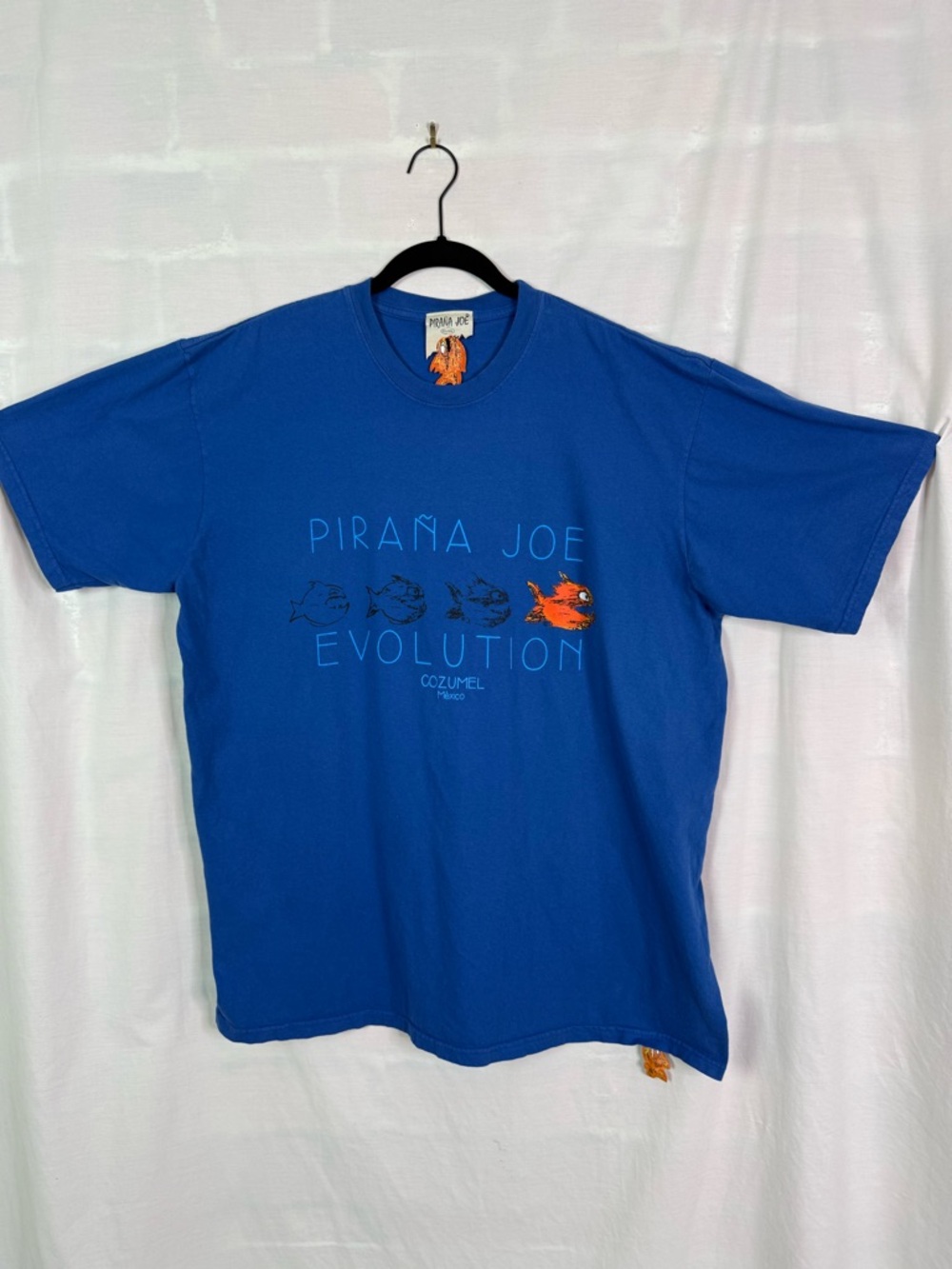 Pirana Joe Evolution Cozumel Blue Graphic T-Shirt XXL